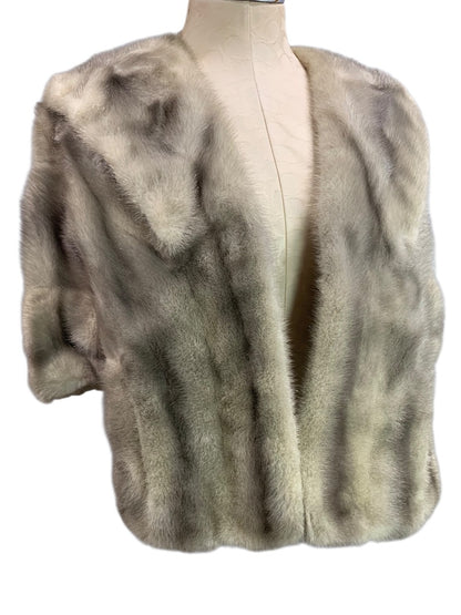 1950s Mink Shawl Stole Womens Seidel Furrier Philadelphia Collared