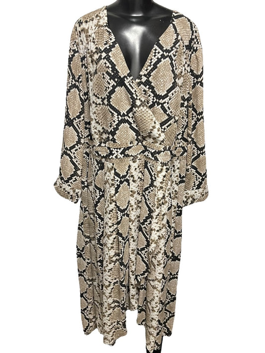 Size 24W INC INternational Concept Snakeskin Pattern Maxi Dress