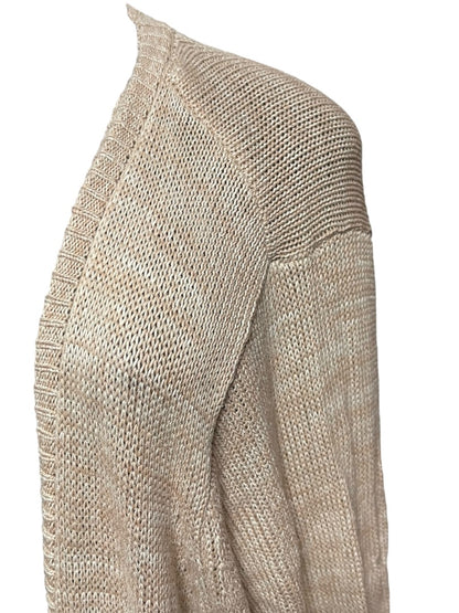 3X Torrid Open Long Sleeve Cardigan Womens Sweater Tan Marled Knit