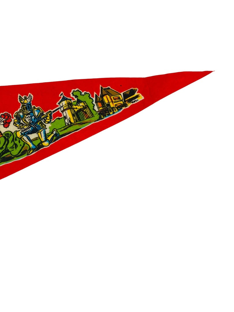 1980s 29 Inch Busch Gardens The Old Country Pennant Souvenir Felt Flag