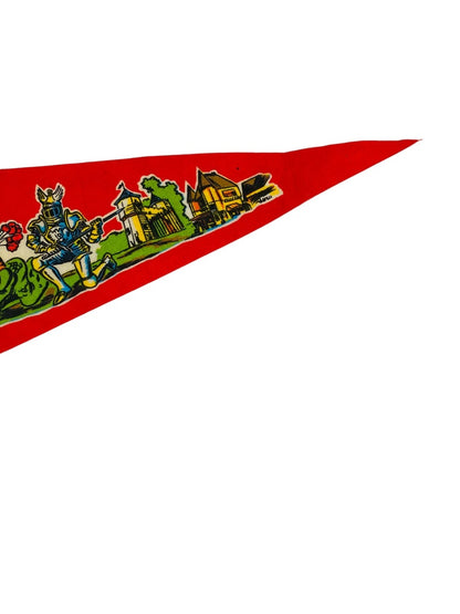 1980s 29 Inch Busch Gardens The Old Country Pennant Souvenir Felt Flag