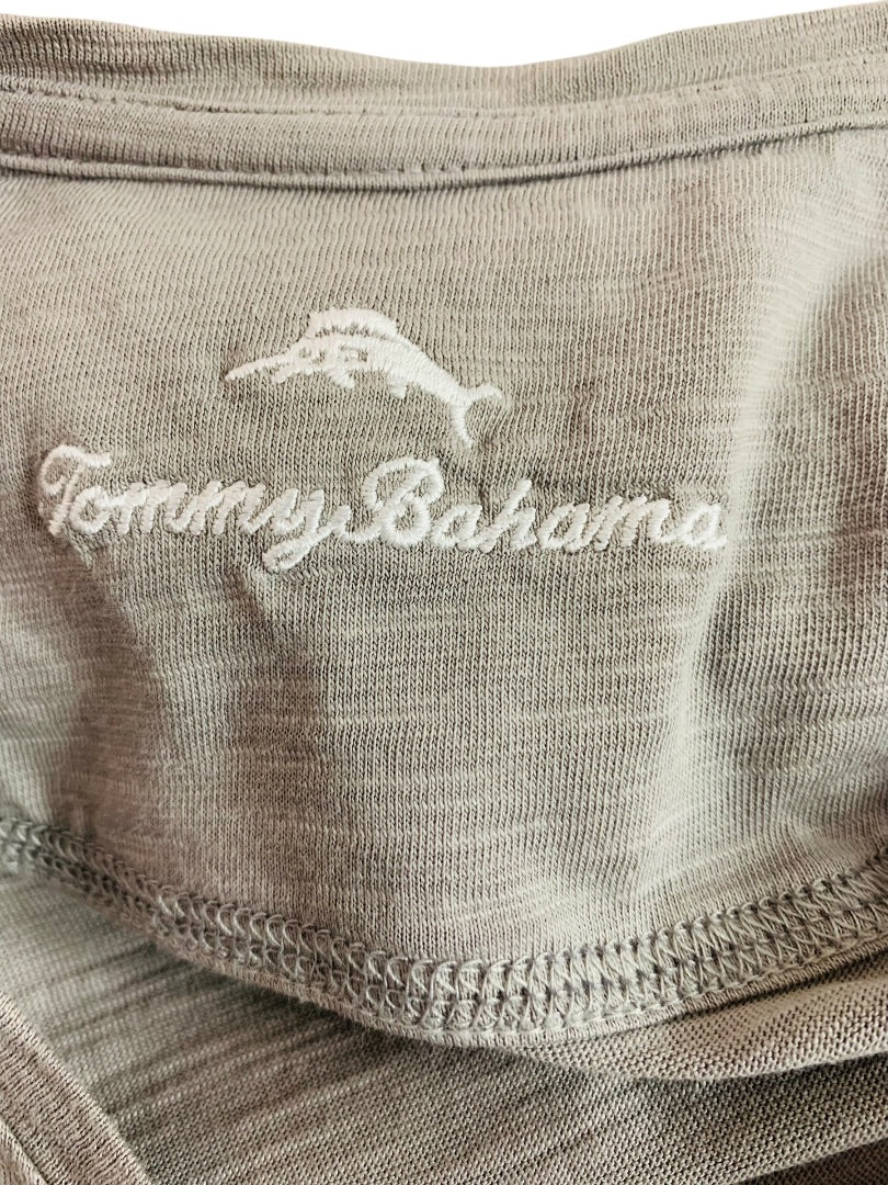 XL Tommy Bahama Mens Brown Pima Cotton Tshirt V-Necck