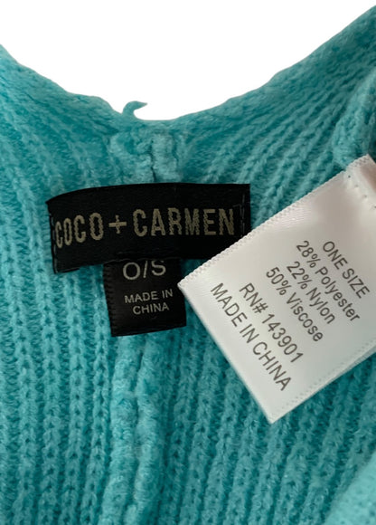 One Size Coco + Carmen Womens Open Cardigan Sweater Front Pockets Soft