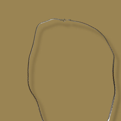 Silvertone Box Chain Necklace 24 Inch Spring Clasp