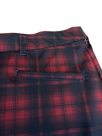 3X Maurices Stretch Plaid Skirt Pockets Red & Black New