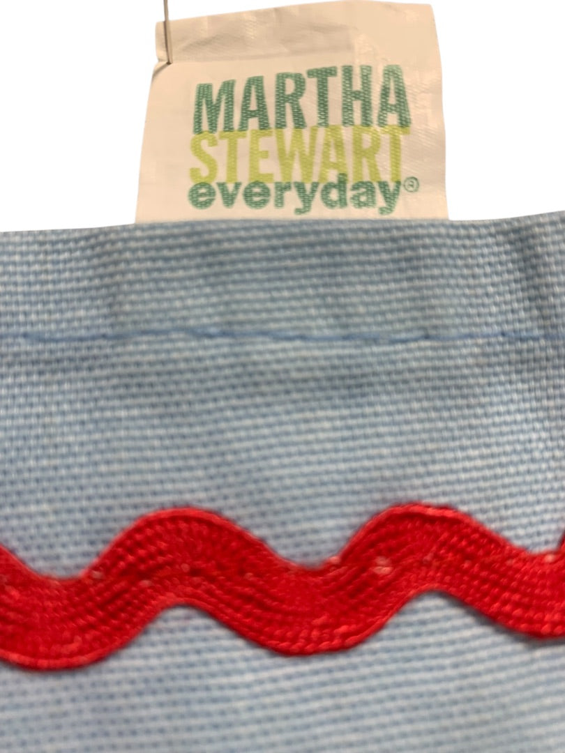 Vintage Martha Stewart Everyday Tea Towel Blue Strawberry 27 x 18"