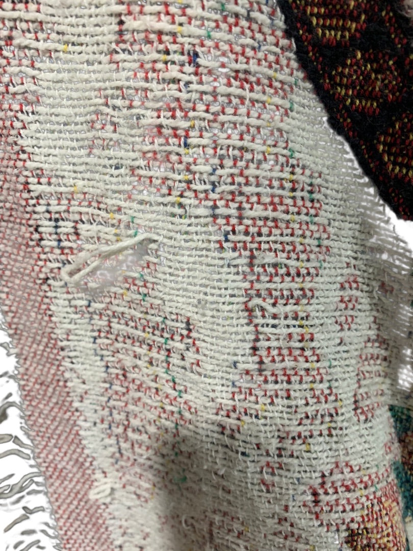 Vintage Woven Throw Blanket Collectors Dolls 68" x 50"
