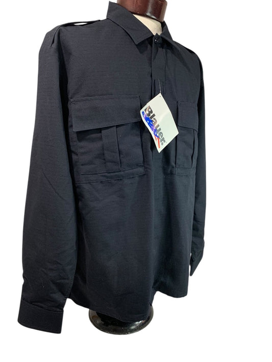 Large Regular Blauer Mens New Dark Navy Tactical Shirt Style 8730