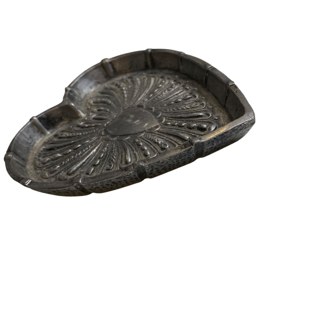 Pewter Heart Shaped Trinket Dish 1982 Metzke 4"