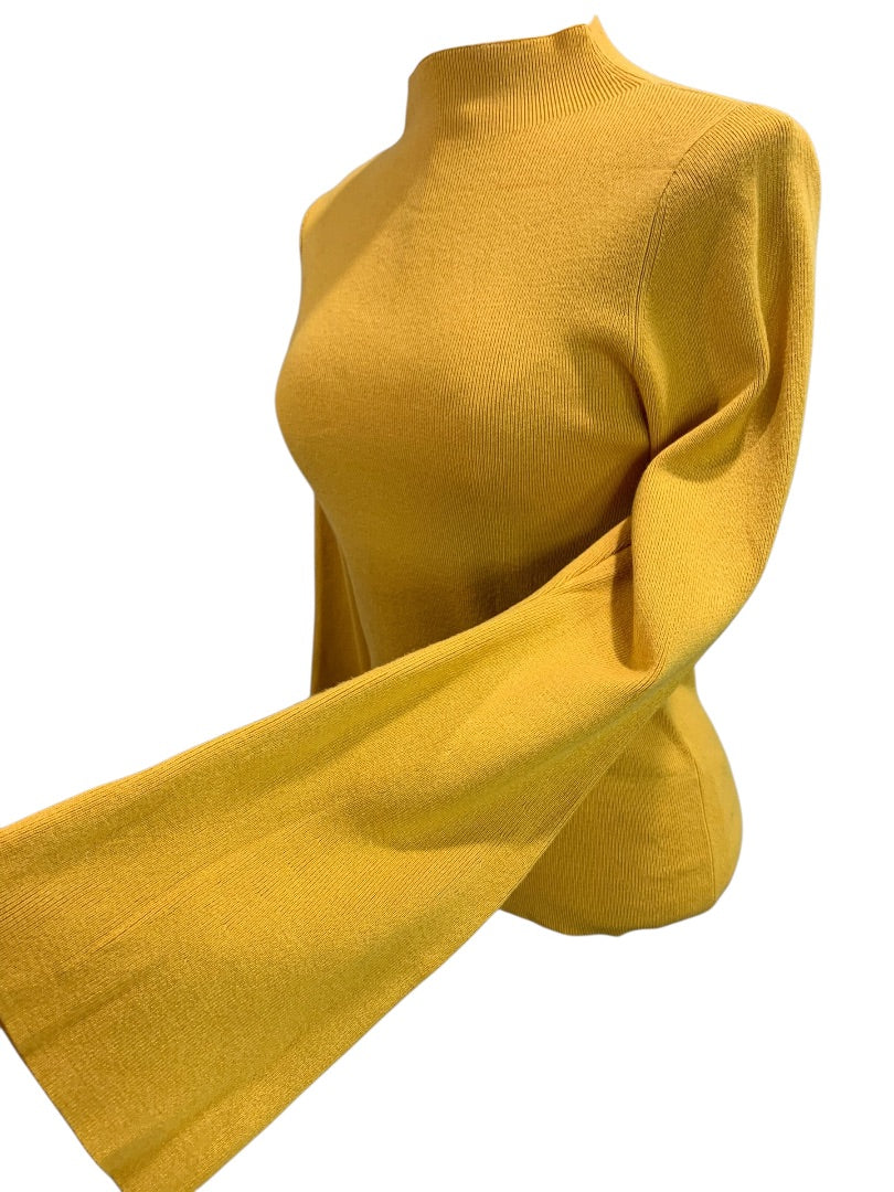 Medium Maeve Anthroplogie Gold Yellow Womens Flare Sleeve Sweater