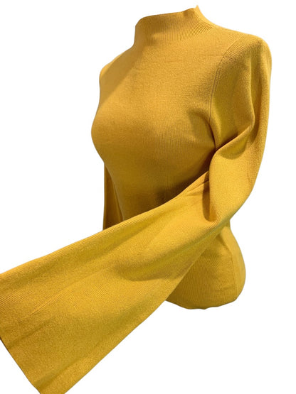 Medium Maeve Anthroplogie Gold Yellow Womens Flare Sleeve Sweater
