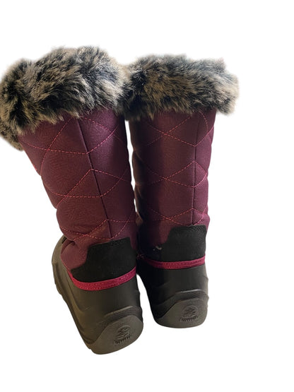 Size 3 Kamik Girls Snowgypsy Winter Boots Snow Purple Black