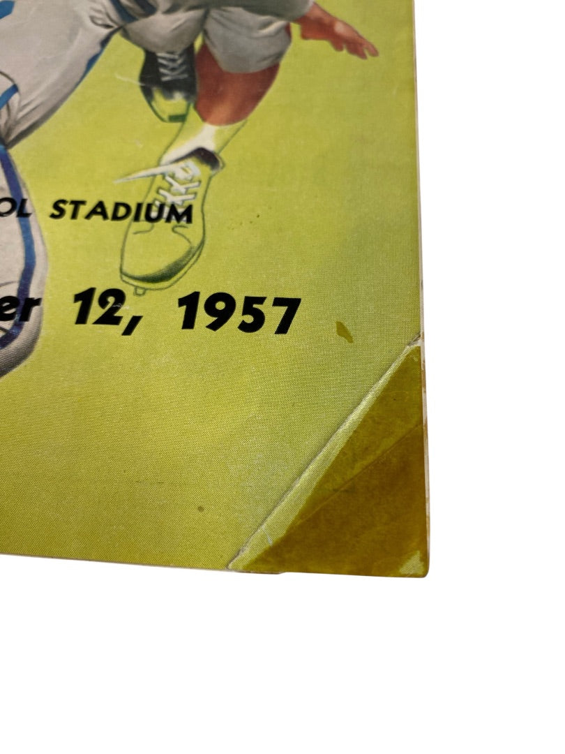 1957 Allentown High School Football Program vs Memorial October 12 PA
