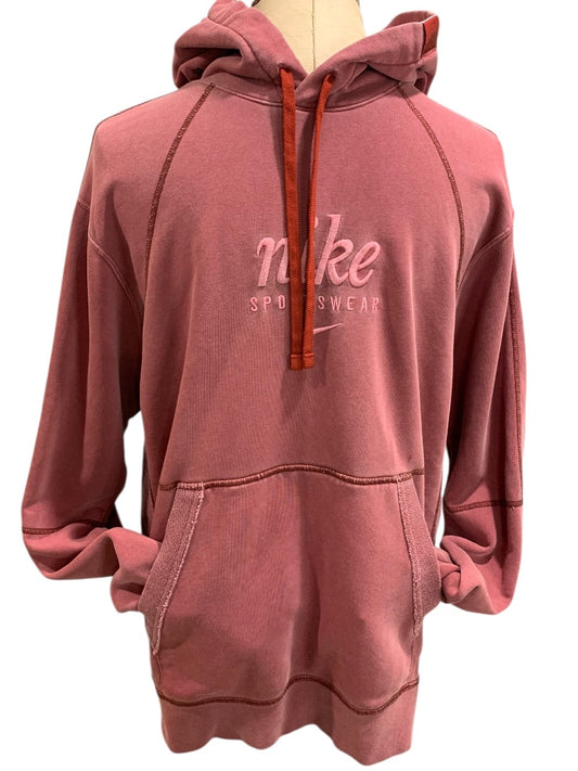 Medium Nike Mens French Terry Pullover Sweatshirt Hoodie Sweet Beet