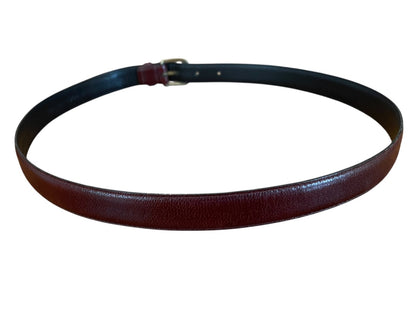 Size 36 Henry Grethel Leather Belt Goldtone Hardware .75" Width Burgundy