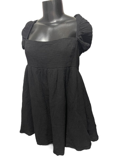 Size 12 Princess Polly 100% Cotton Lorna Romper Black New Off Shoulder