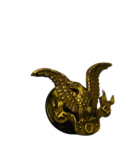 Vintage F.O.E.  Fraternal Order of the Eagle Lapel Pin Badge Screwback .75"