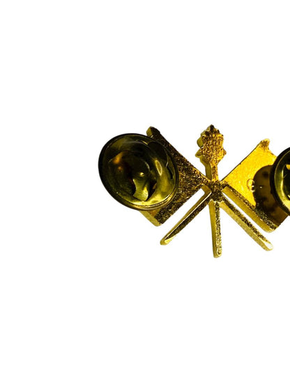 WW2 US Army Signals Collar Goldtone Pin Backed 1.25"
