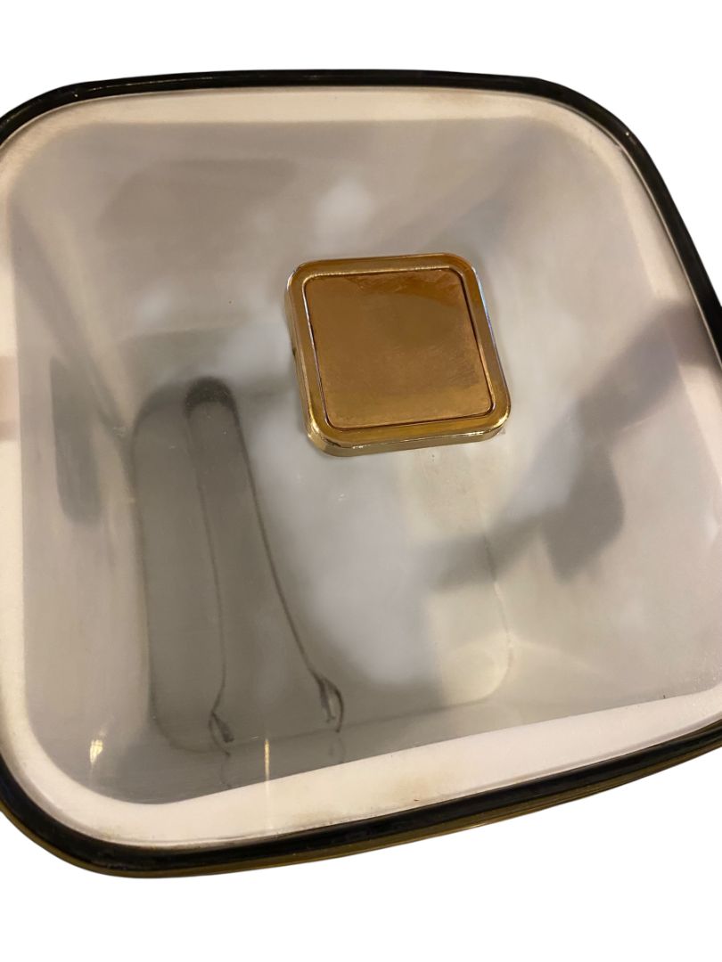 Vintage Culver Acrylic Goldtone MCM Ice Bucket and Tongs
