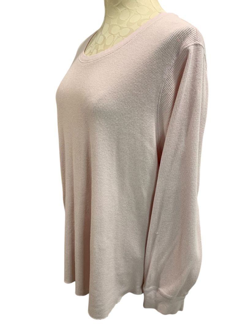 Size 2X Old Navy Womens Light Pink Thermal Shirt Long Sleeve