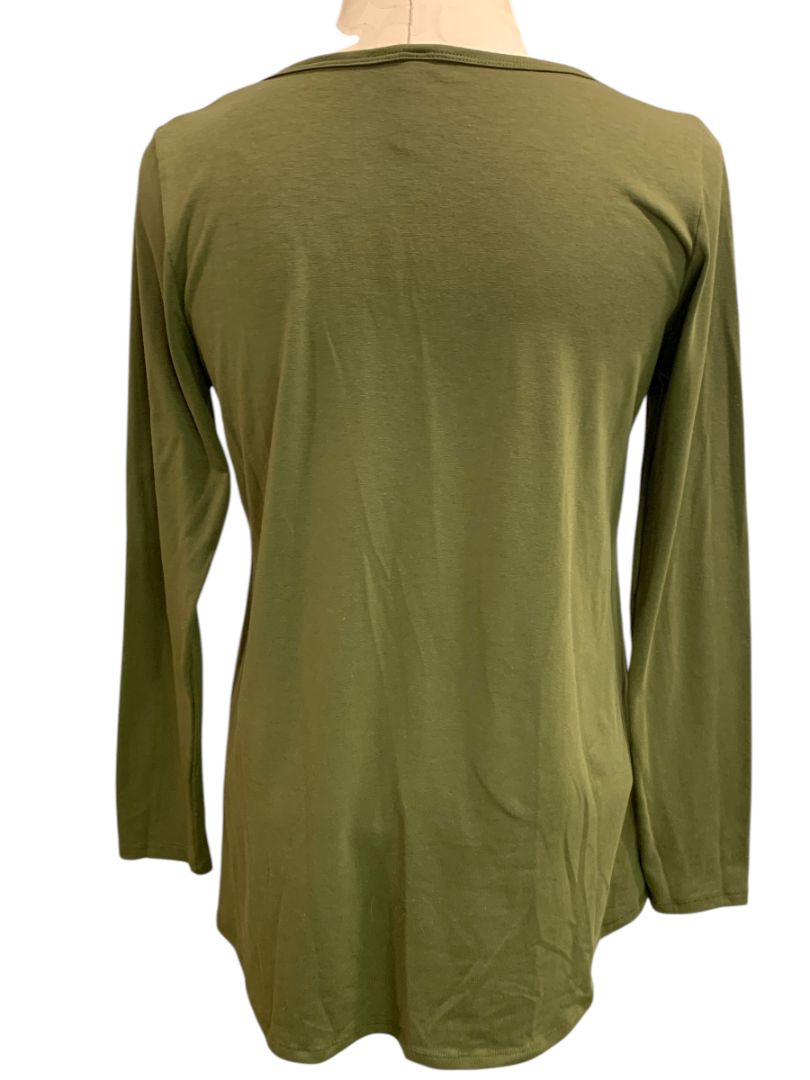 Size Small LulaRoe Womens Olive Green Scoop Neck Long Sleeve Tshirt