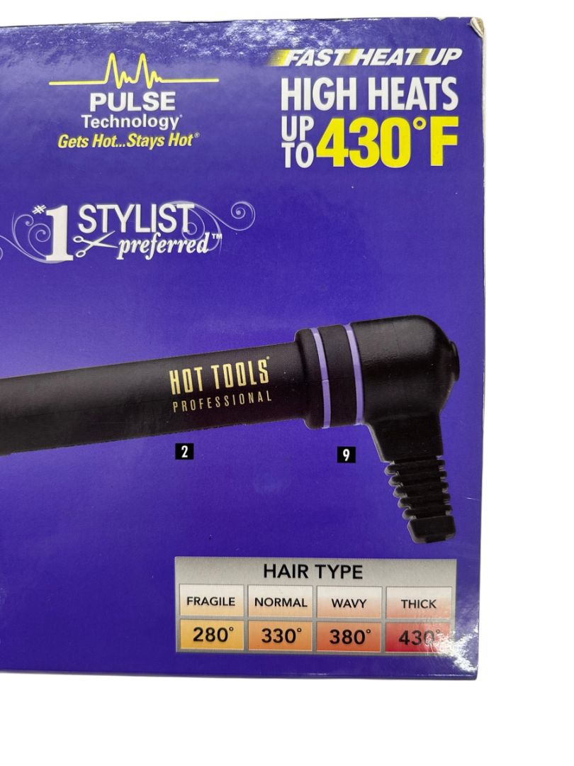 Hot Tools Professional Hair Curling Iron 1 1/4" 1110 Spring Gold Styling Beauty New