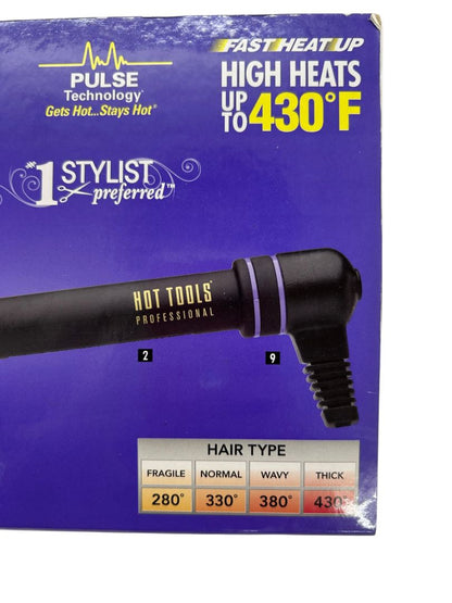 Hot Tools Professional Hair Curling Iron 1 1/4" 1110 Spring Gold Styling Beauty New