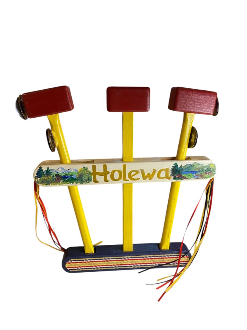 Vintage Traditional Noisemaker Wooden Matraca Gragger Personalized 13"