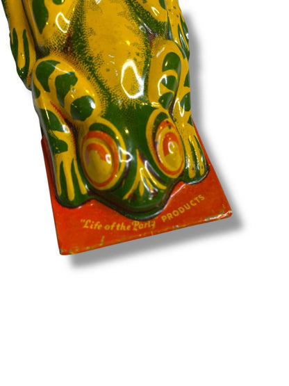 Vintage Kirchhof "Life of the Party" Products Tin Frog Noise Maker Made in USA