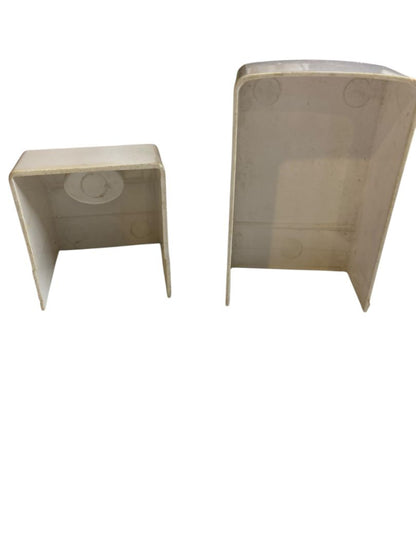 1960s Superior Dollhouse Furniture White Plastic Refrigerator Washing Machine