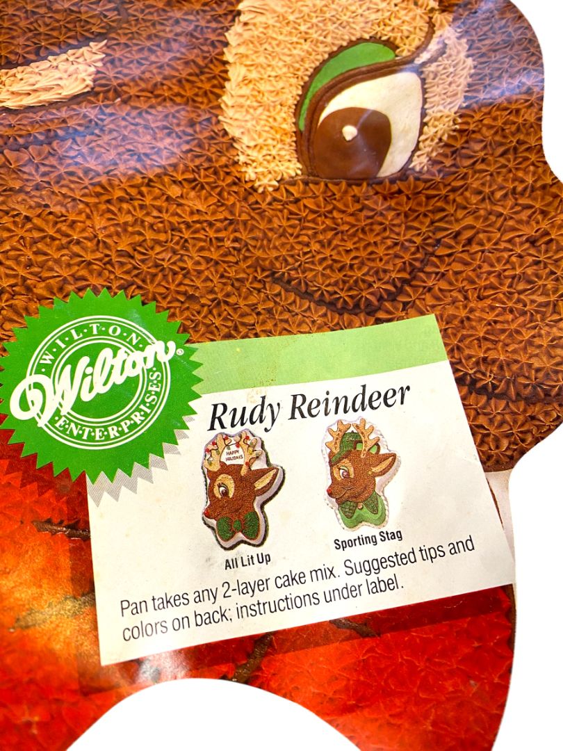 1988 Wilton Rudy Reindeer Cake Pan Mold Christmas 2105-1224