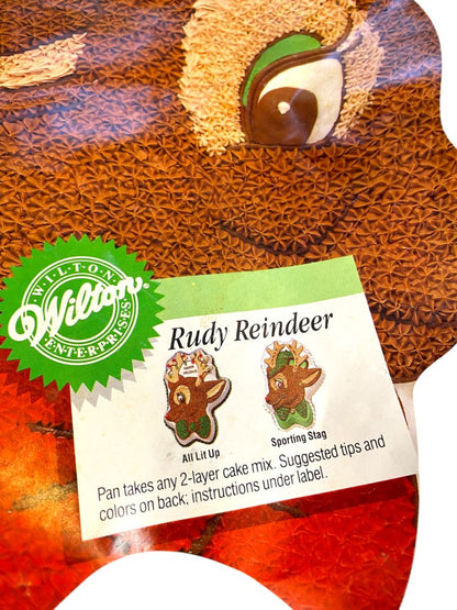 1988 Wilton Rudy Reindeer Cake Pan Mold Christmas 2105-1224