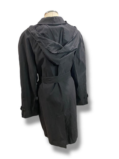 Size XL London Fog Womens Black Microfiber Overcoat Vintage