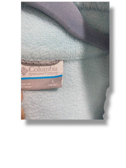 Size Large (14/16) Columbia Girls Light Blue Fleece Full Zip Jacket
