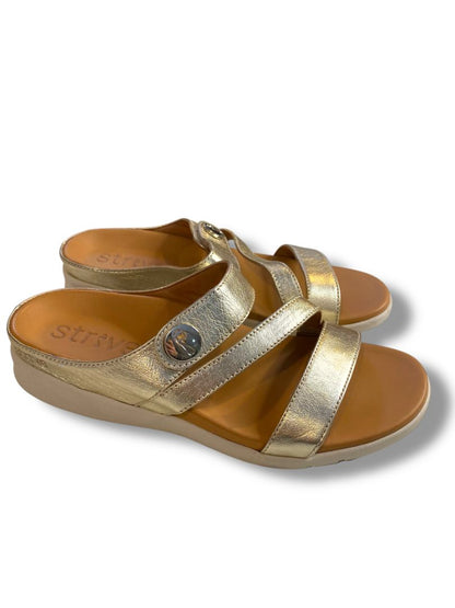 Size 8.5 Strive Womens Gold Womens Azore Sandals Comfort Walking