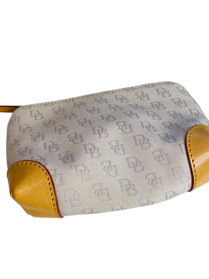 Vintage Dooney & Bourke Small Pouch Canvas Leather Light Lavender 6.5" x 4"