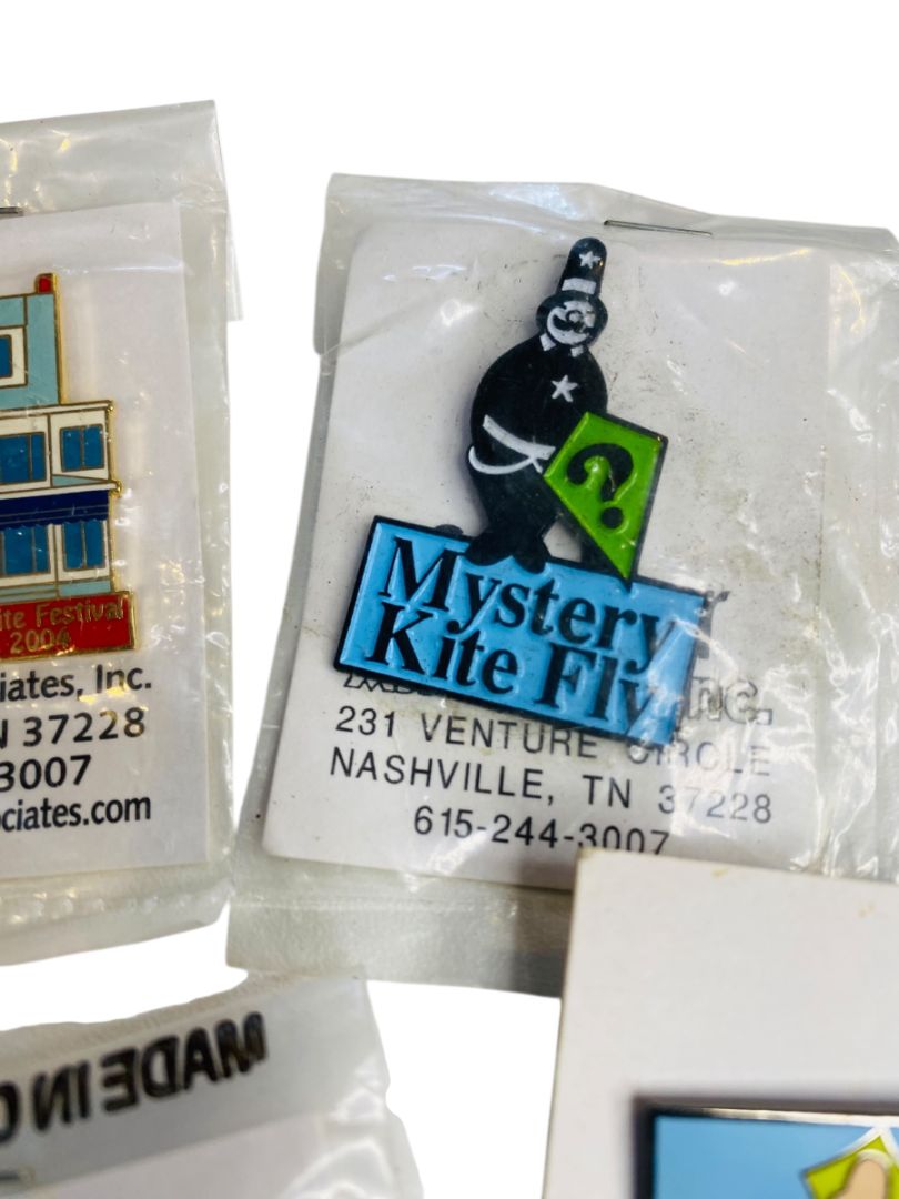 Lot of 8 Lapel Pins Kite Theme Assorted Years New Goldner Associates