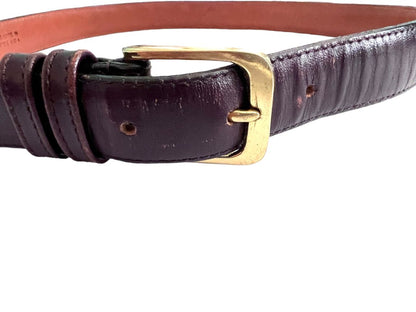 30 Coach Men's Cowhide Leather Brown Belt Vintage Made in New York USA 5702 Brass Buckle