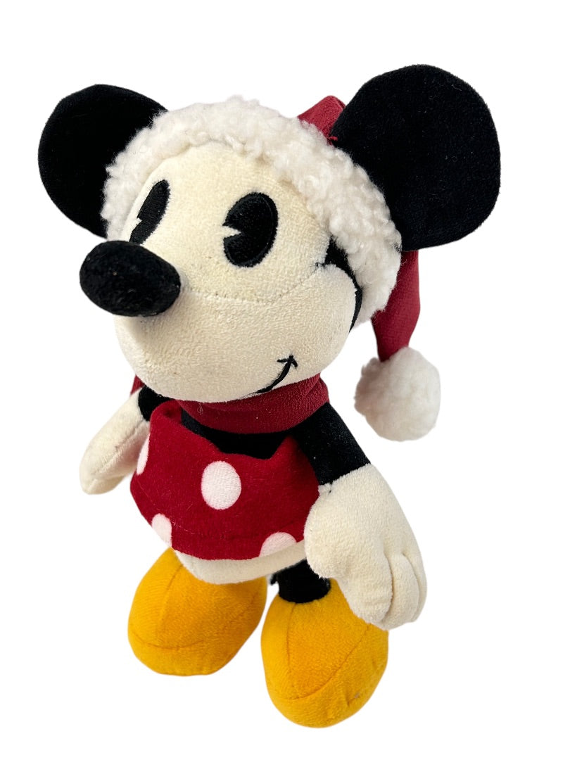 Disney Store Minnie Mouse Holiday Christmas 8" Pie Eyed Plush