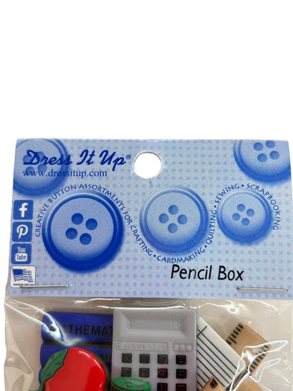 Dress it Up New Pack of 9 Buttons Pencil Box  Sewing Notions #324