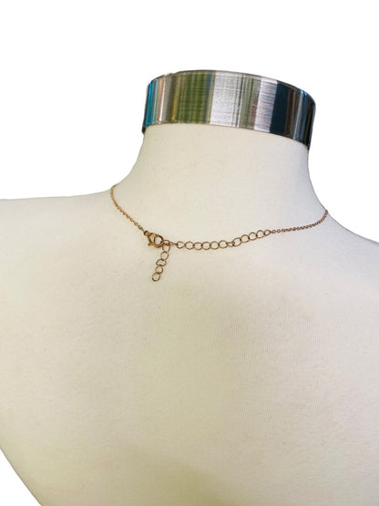 Delicate Goldtone Necklace Blush Pink Faceted Triple Beads Adjustable 15-18" Lobster Clasp