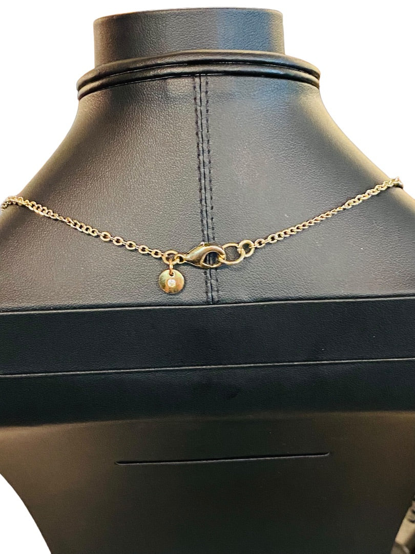 Goldtone Necklace Circles 18.5" Lobster Clasp