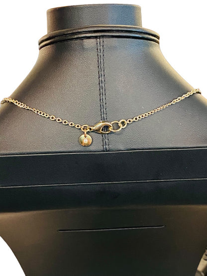 Goldtone Necklace Circles 18.5" Lobster Clasp