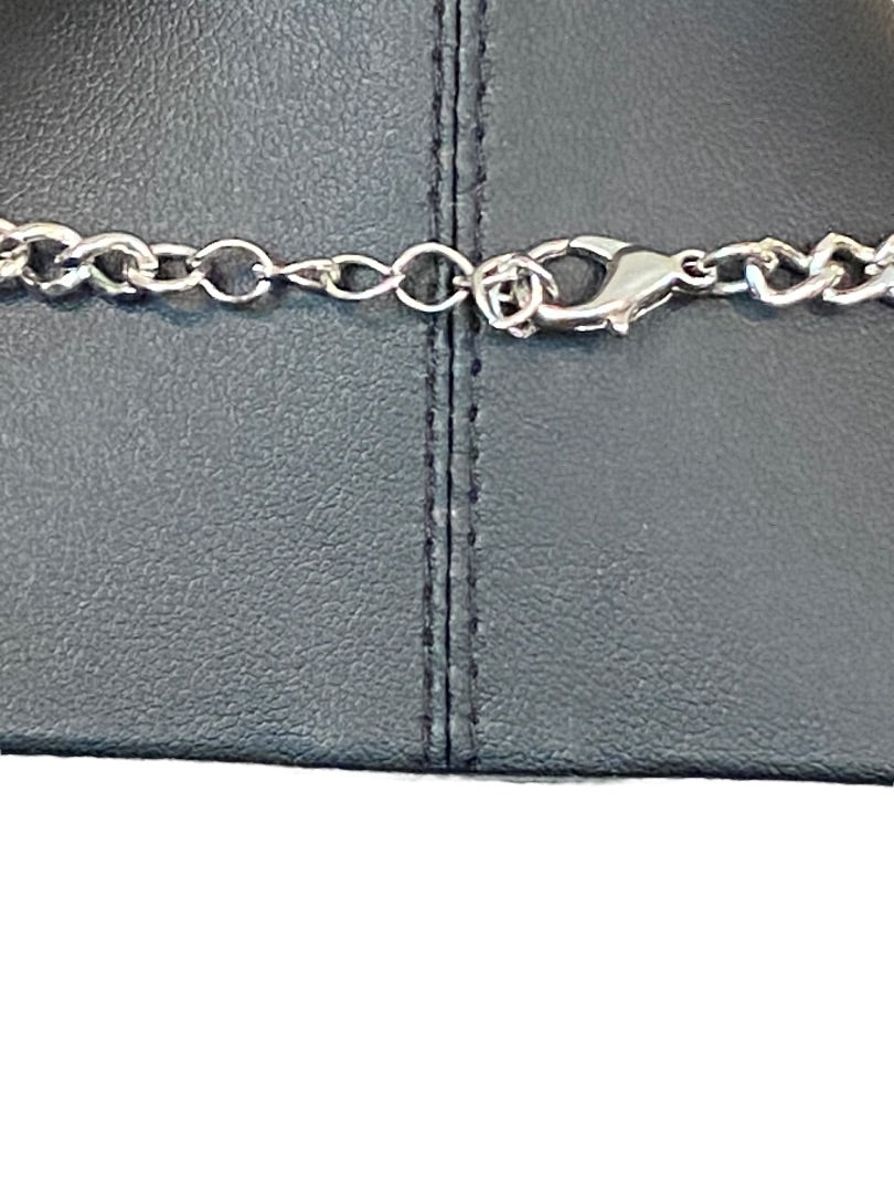 Silvertone Green Yellow 18-19" Statement Necklace Beaded Green Yellow