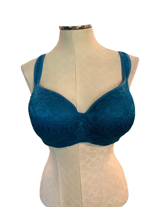 40DD Avenue Body Teal Lace Underwire Bra Padded Adjustable Strap