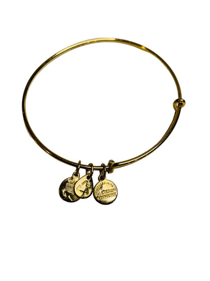 Alex and Ani Goldtone Adjustable Bangle Charm Bracelet