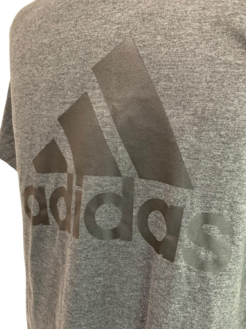 Large Adidas Amplifier Tee Mens Gray Short Sleeve Tshirt