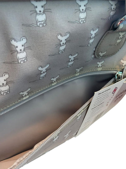 Not before tea Pip the Mouse Vintage Gray Diaper Bag NWT Display Piece