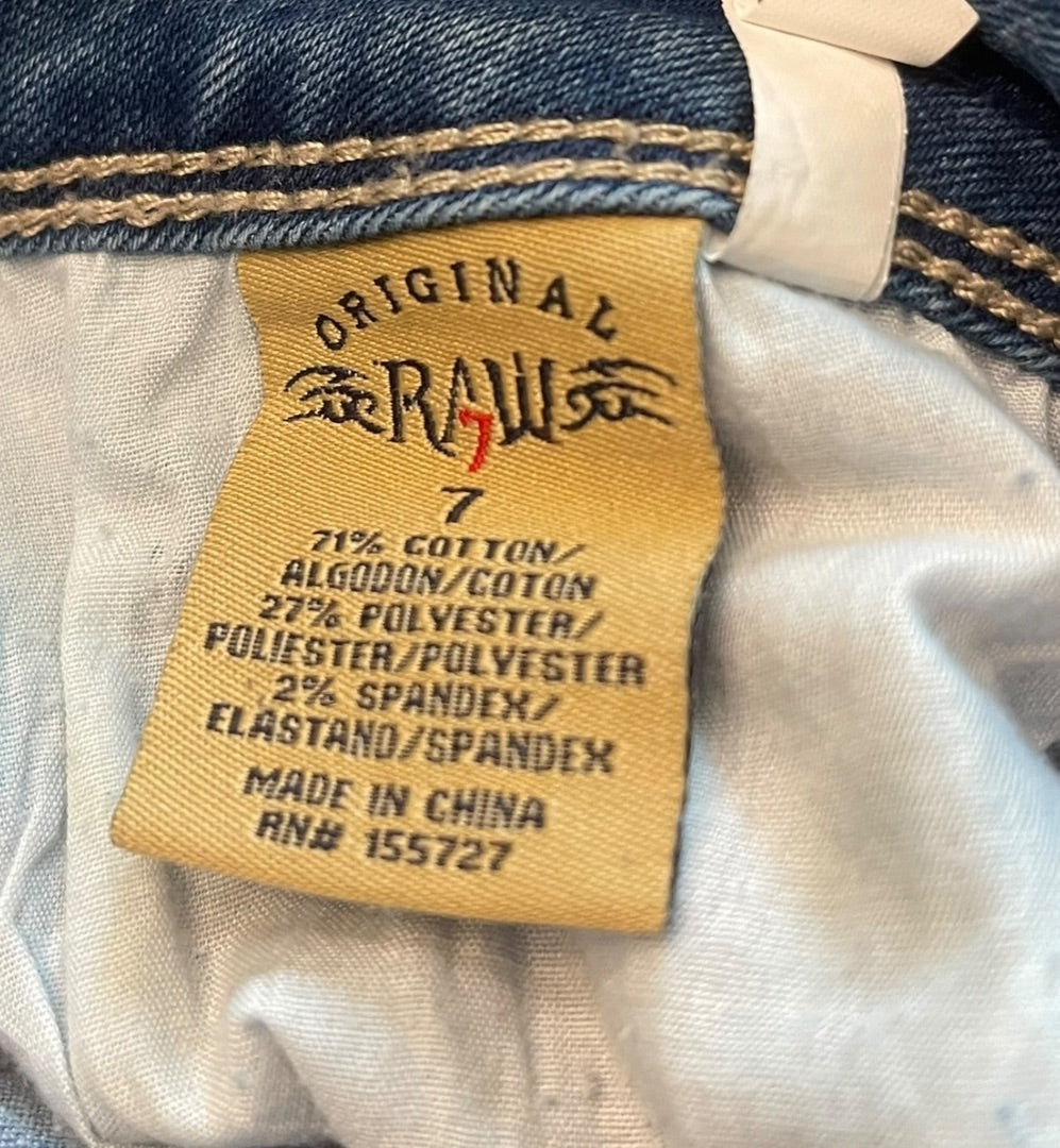 Sie 7 Raw Original Junior Womens Distressed Skinny Jeans Stretch Denim