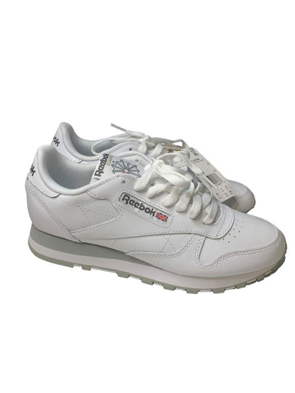 Size 7 Reebok Mens New Classic White Leather Sneaker GY3558 Lace Up Running